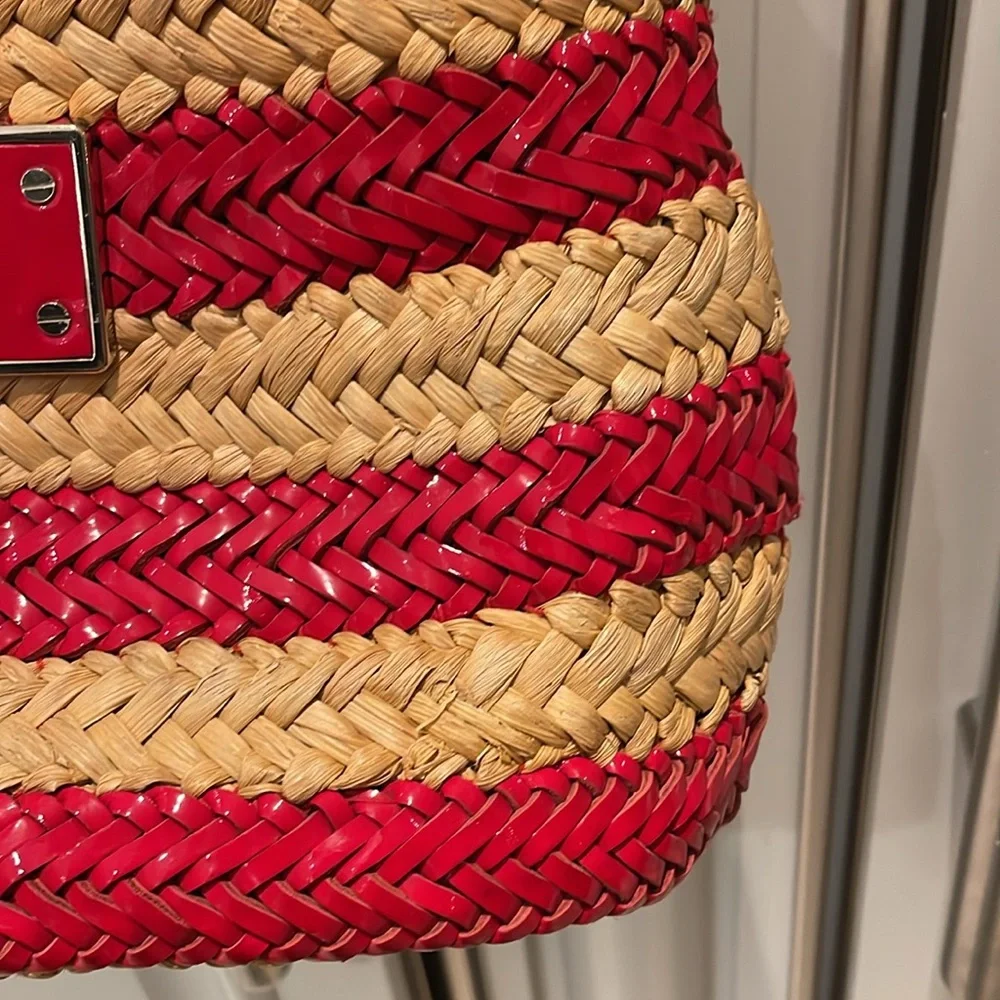 Anya Hindmarch Red and Tan Mini Bag - Picture 4 of 7